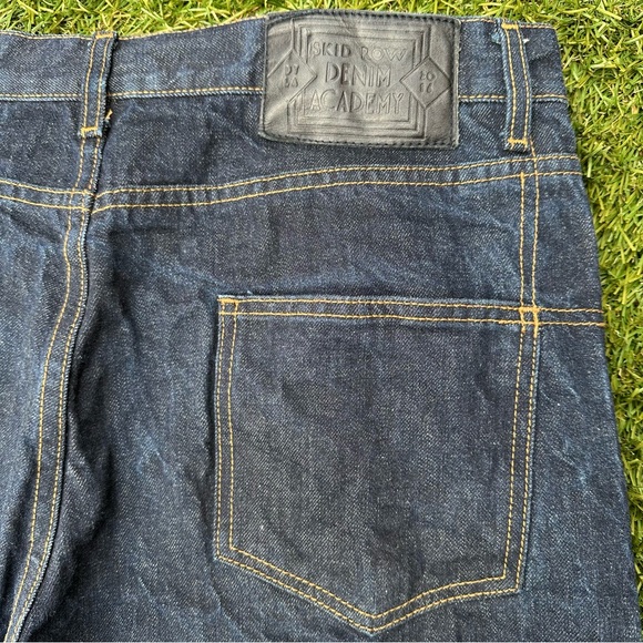 Skid Row Denim Academy Made in USA Dark Jeans Raw Tight Woven Selvedge Denim 34 - Picture 10 of 10